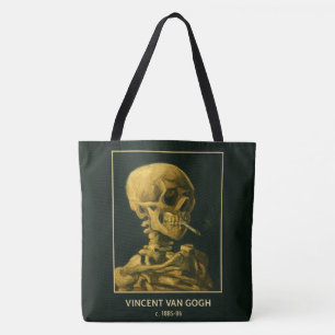 Vintage-Totenschädel rauchend – Einzigartige, von Tasche