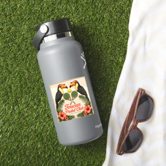 Vintage Toucan Padel Club Retro Miami Aufkleberbog Aufkleber