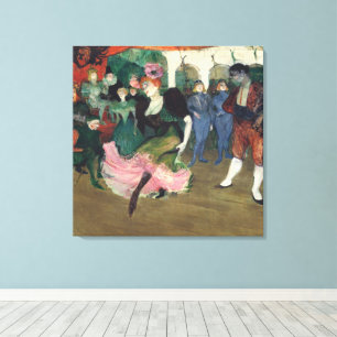 Vintage Toulouse-Lautrec Französischer Cancan Kuns Leinwanddruck