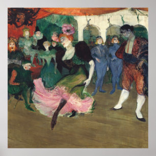 Vintage Toulouse-Lautrec Französischer Cancan Kuns Poster