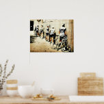 Vintage Tour de France - Radfahrerparade der 70er  Poster<br><div class="desc">Vintage Tour de France-Radfahrer-PEP-Stopp der 70er Jahre - Farbredux-Poster</div>