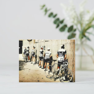 Vintage Tour de France - Radfahrerparade der 70er Postkarte