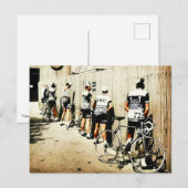 Vintage Tour de France - Radfahrerparade der 70er  Postkarte (Vorne/Hinten)