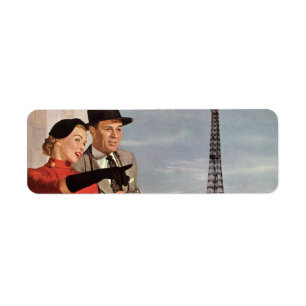Vintage Touristen im Eiffelturm, Pariser Urlaub