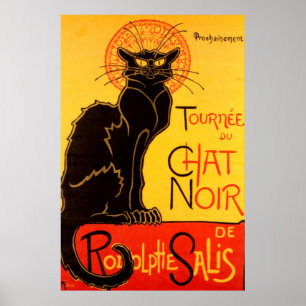 Vintage Tournee de Chat Noir - Schwarze Katze Poster