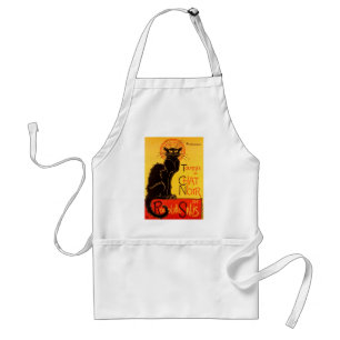 Vintage Tournee de Chat Noir Schwarze Katze Schürze