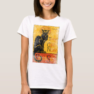 Vintage Tournee du Chat Noir Schwarze Katze Hallow T-Shirt