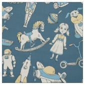 Vintage Toy Pattern Blue/Yellow ID783 Stoff (Muster)
