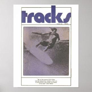 Vintage Tracks Surf Magazin Poster