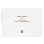 VINTAGE TRACTORS-Karte (Rückseite Horizontal)