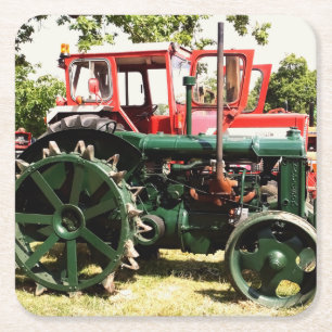 VINTAGE TRACTORS RECHTECKIGER PAPPUNTERSETZER