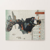 Vintage traditionelle japanische Frau mit Moralcod Puzzle (Horizontal)