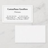 Vintage, traditionelle Visitenkarte (Vorne/Hinten)