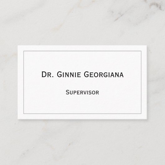 Vintage, traditionelle Visitenkarte (Vorderseite)