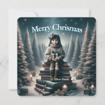 Vintage traditionelle Weihnachtspostkarte