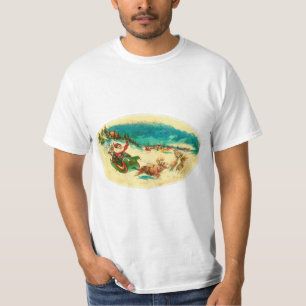 vintage traditioneller Weihnachtsdruck T-Shirt