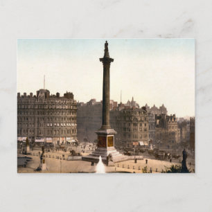 Vintage Trafalgar Square London England Postkarte