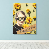 Vintage Trailblazer Daisies Kitsch Leinwanddruck (Insitu (Holzboden))