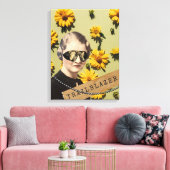 Vintage Trailblazer Daisies Kitsch Leinwanddruck (Insitu (Wohnzimmer))