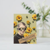 Vintage Trailblazer Daisies Kitsch Postkarte (Stehend Vorderseite)