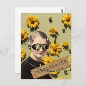 Vintage Trailblazer Daisies Kitsch Postkarte (Vorne/Hinten)
