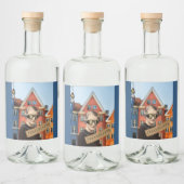 Vintage Trailblazer Kitsch Alterte Kunst Alkoholflaschenetikett (Flaschen)