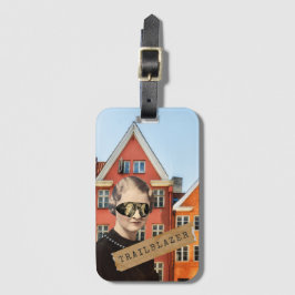 Vintage Trailblazer Kitsch Alterte Kunst Gepäckanhänger