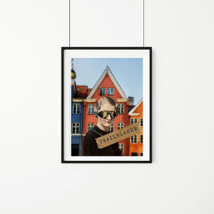 Vintage Trailblazer Kitsch Alterte Kunst Poster