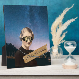 Vintage Trailblazer Night Sky Pop Art Fotoplatte