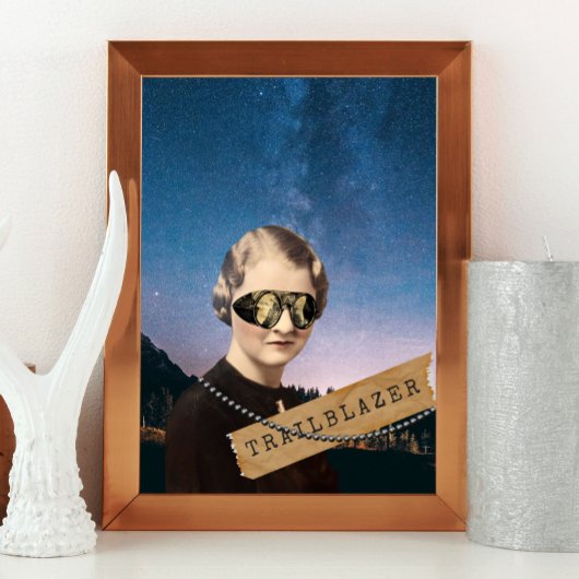 Vintage Trailblazer Night Sky Pop Art Poster