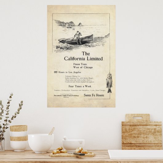 Vintage Train Ad from 1899 Poster (Küche)