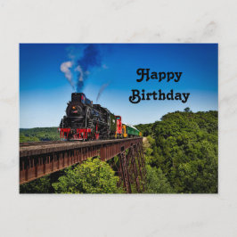 Vintage Train Bridge Foto Birthday Postkarte