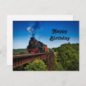 Vintage Train Bridge Foto Birthday Postkarte (Vorne/Hinten)
