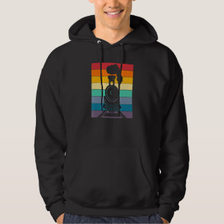 Vintage Train Buff Enthusiast Distressed Retro Sty Hoodie