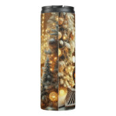 Vintage Train Festive Window Christmas Trees Thermosbecher (Rückseite)