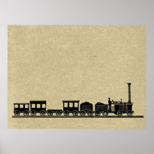 Vintage Train Poster