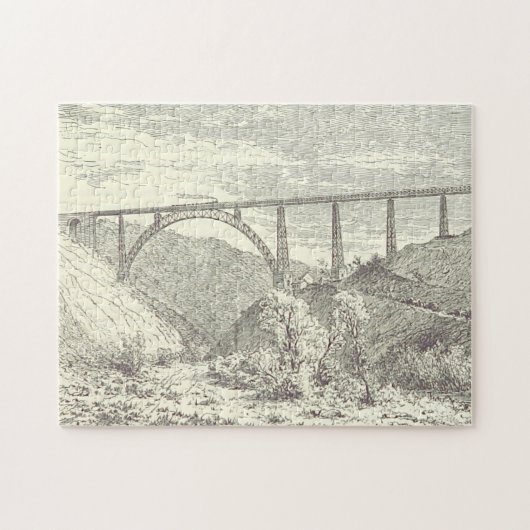 Vintage Train, Rail Bridge Puzzle (Horizontal)