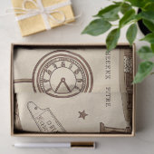 Vintage Train Station Pattern (1) Seidenpapier (Geschenk)