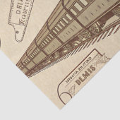 Vintage Train Station Pattern (1) Seidenpapier (Detail)