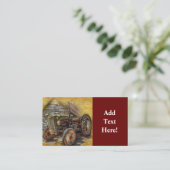 Vintage Traktor Alte Barschshed Business Card Visitenkarte (Stehend Vorderseite)