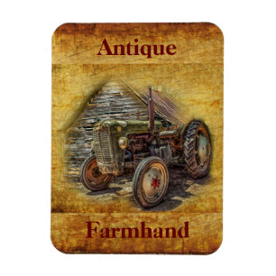 Vintage-Traktor alte Scheune Magnet