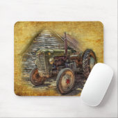 Vintage Traktor alte Scheune Mousepad (Mit Mouse)