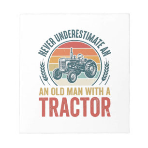 Vintage-Traktor-Alter-Mann-Zitat-Shirt-Design_1 Notizblock