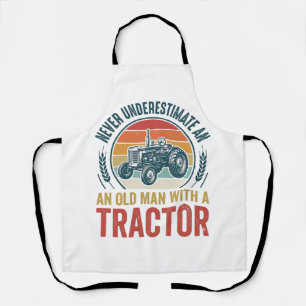 Vintage-Traktor-Alter-Mann-Zitat-Shirt-Design_1 Schürze