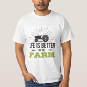 Vintage-Traktor-Bauernleben-Shirt Herren Country T-Shirt