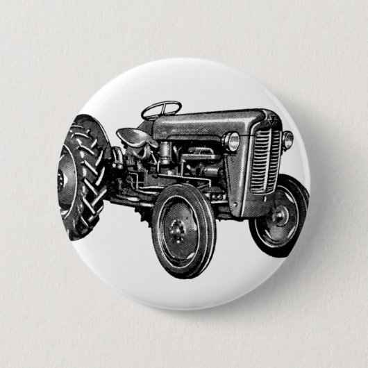 Vintage-Traktor Button (Vorderseite)
