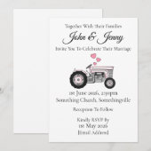 Vintage Traktor Hochzeit Bauer Einladung (Vorne/Hinten)