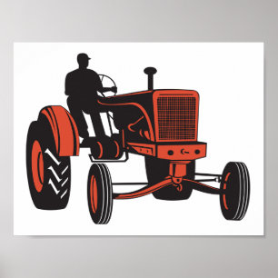 Vintage-Traktor Poster