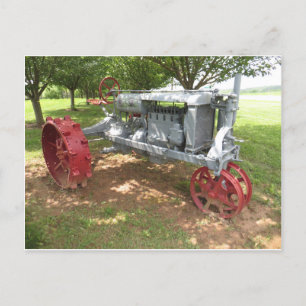 Vintage-Traktor Postkarte
