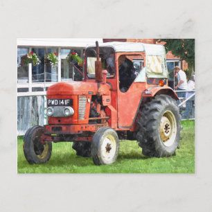 VINTAGE-TRAKTOREN POSTKARTE